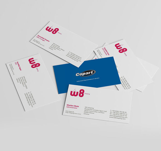 Корпоративные визитки для компании W8 